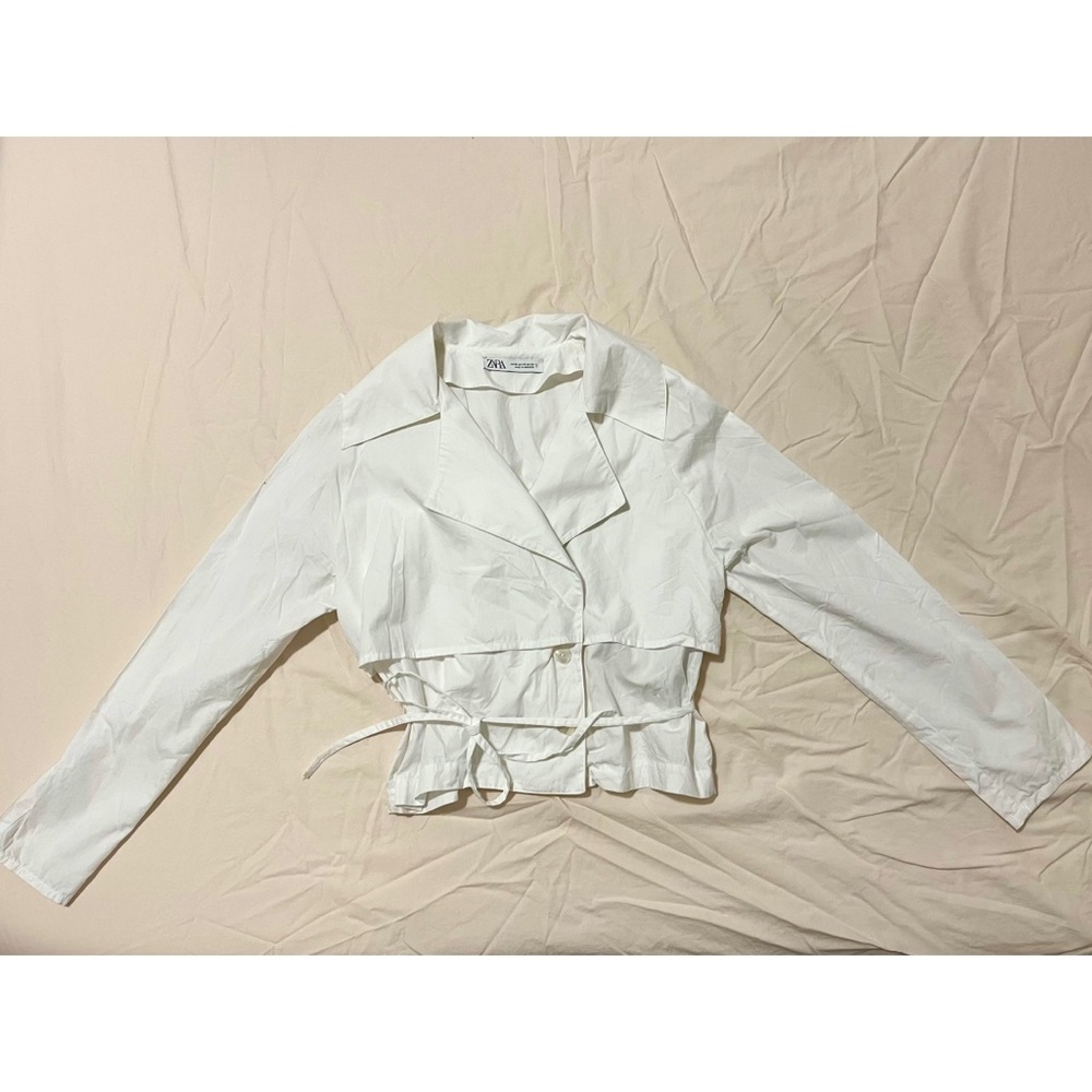 Zara Lapel Collar Poplin Shirt